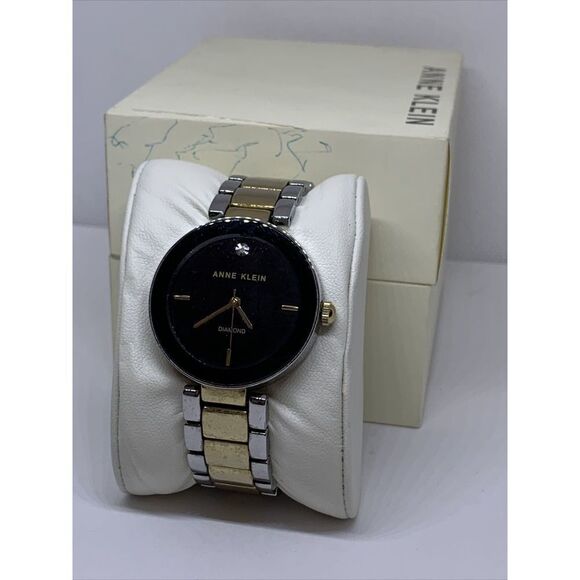 Anne Klein Diamond AK/1363NVTT Women's Stainless Steel Analog Dial Watch KL510 - Picture 2 of 12